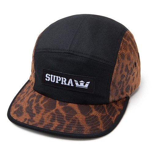 SUPRA수프라_Supra Mark 5 Panel Cap - Black/Cheetah