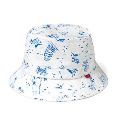 LEATA리타_[무료배송]Hawaiian &#039;Marine motive&#039; bucket hat(WHITE)버킷햇