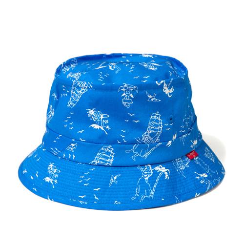 LEATA리타_[무료배송]Hawaiian &#039;Marine motive&#039; bucket hat(BLUE)버킷햇