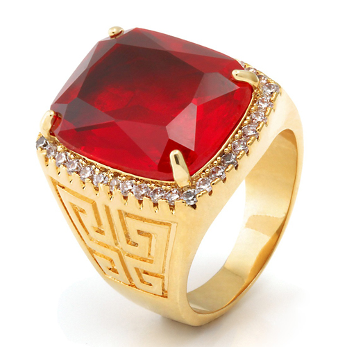 KINGICE킹아이스_Gold Ruby Crown Julz Ring