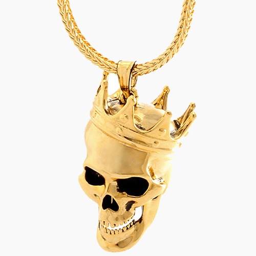 KINGICE킹아이스_Gold Skull King Necklace