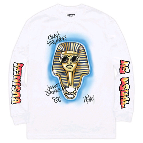 HSTRYharaoh L/s Tee (WHITE)